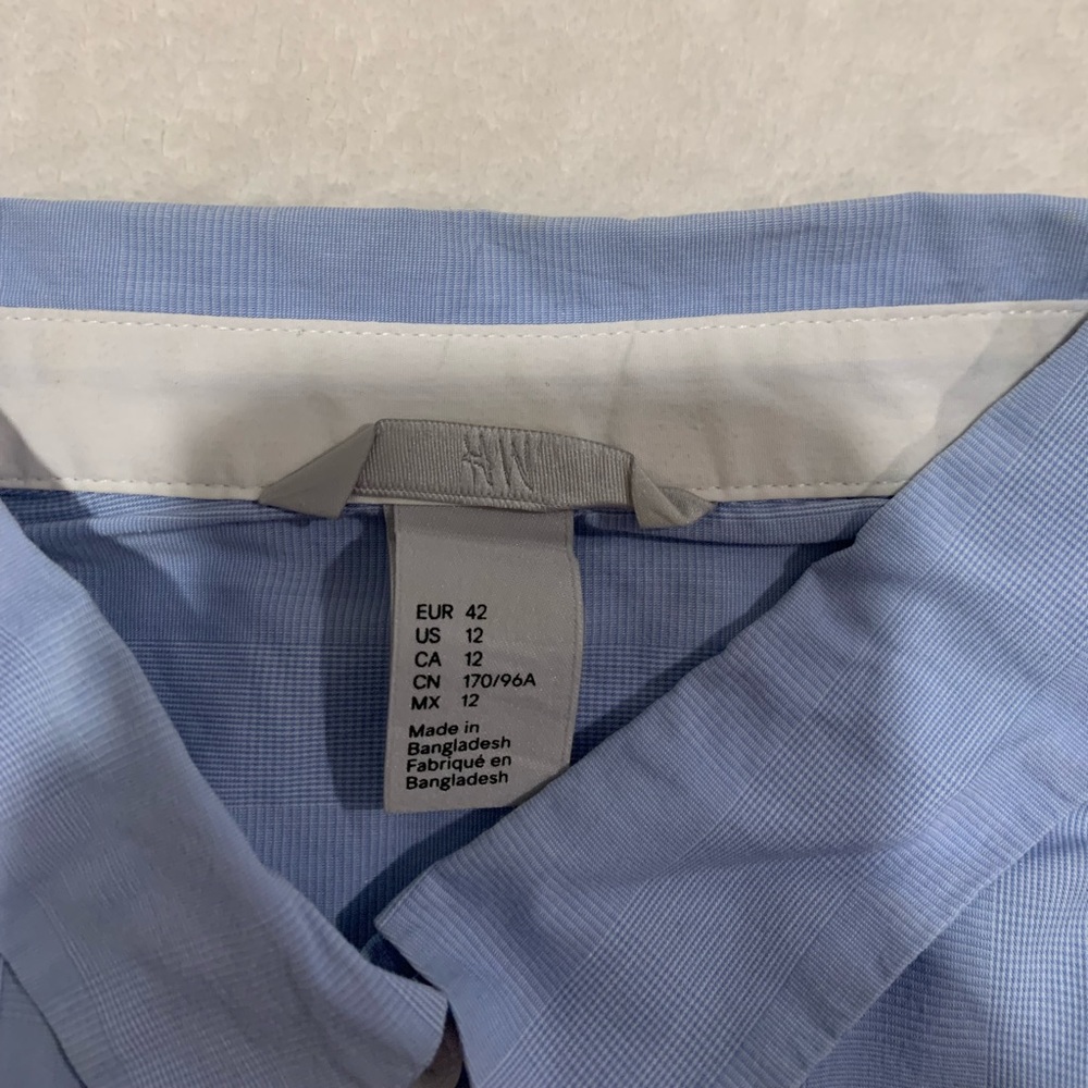 Blue button down
